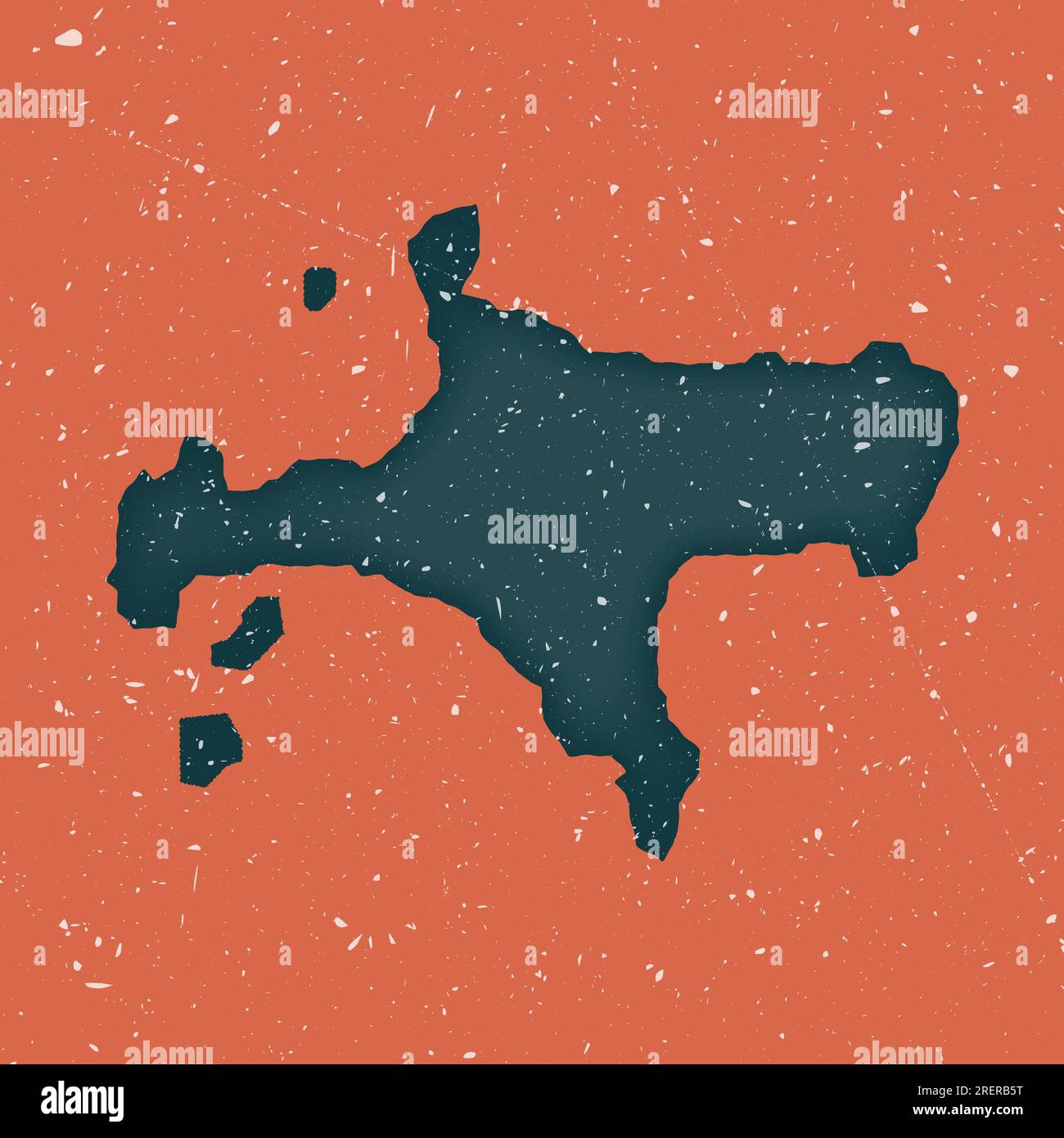 Carte vintage Ko Mak. Carte grunge de l'île avec texture en détresse. Affiche Ko Mak. Illustration vectorielle. Illustration de Vecteur