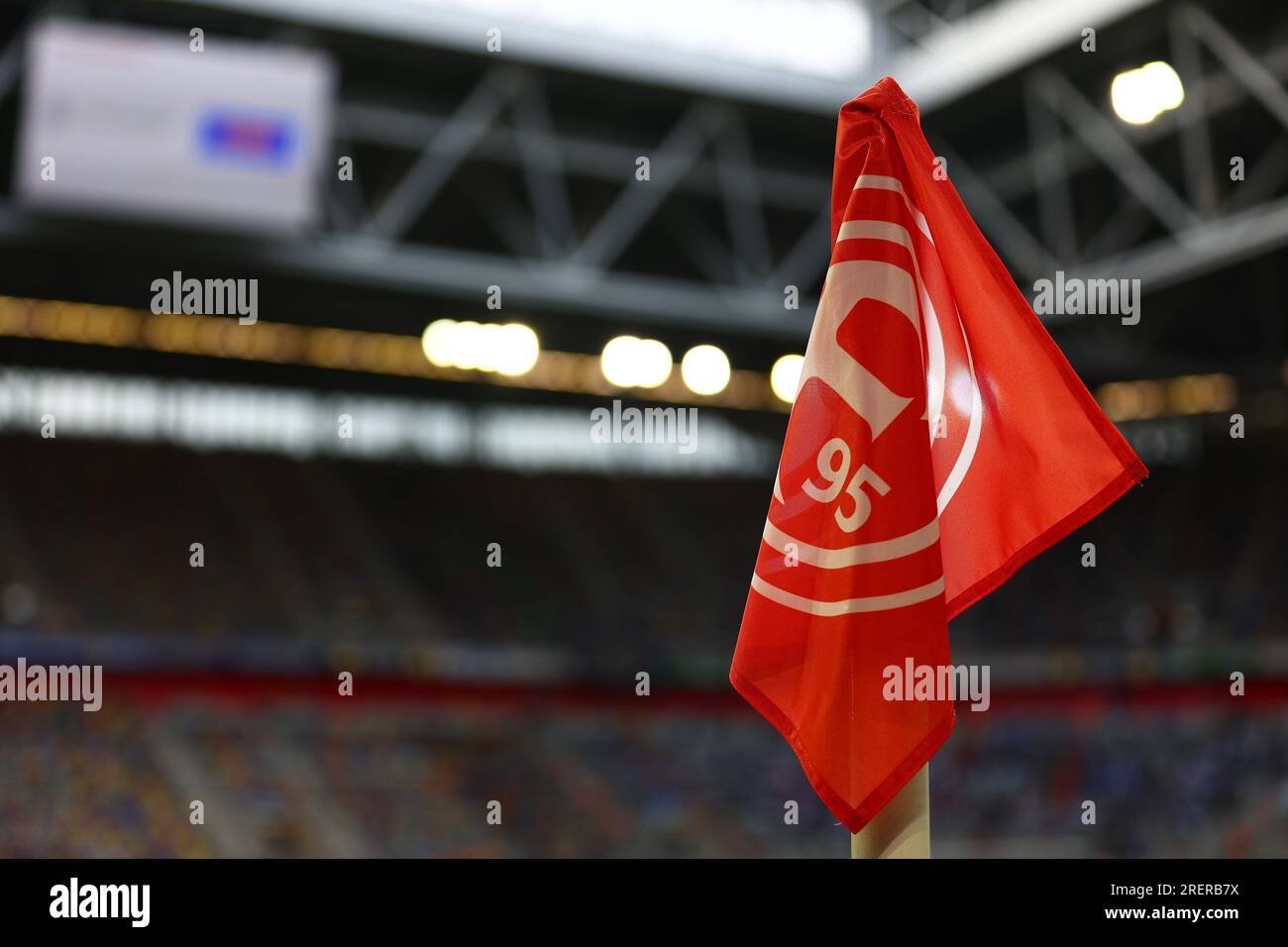 Düsseldorf, Allemagne, 29.07.2023. Fortuna Duesseldorf vs Hertha BSC, football, 2. Bundesliga, 1. Journée, saison 2023/2024. LES RÈGLEMENTS DU MERKUR SPIEL-ARENA DFL INTERDISENT TOUTE UTILISATION DE PHOTOGRAPHIES COMME SÉQUENCES D’IMAGES ET/OU QUASI-VIDÉO. Crédit : newsNRW / Alamy Live News Banque D'Images