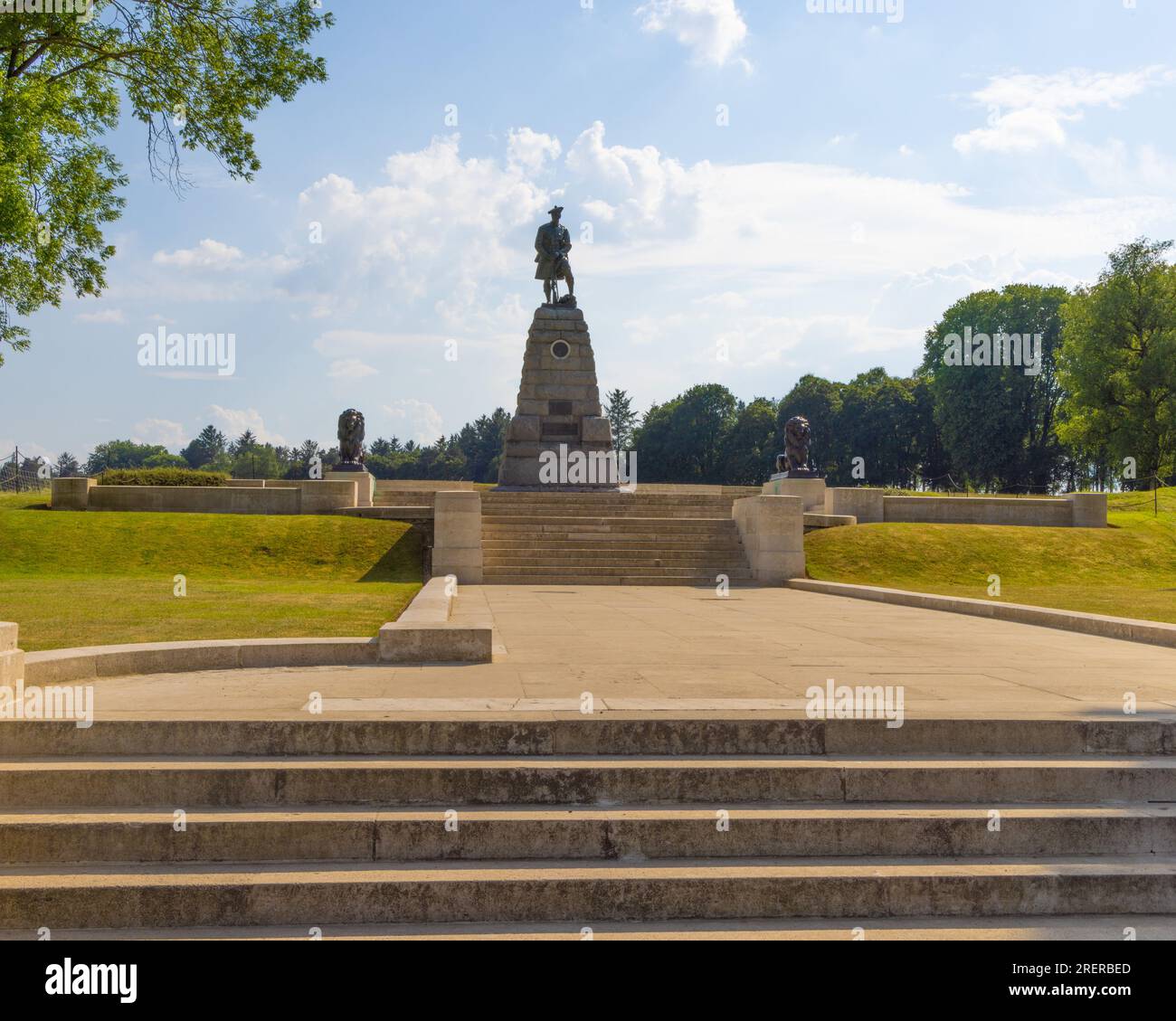 Monument commémoratif de la 51e Division Highland au parc commémoratif de Terre-Neuve sur la somme, en France Banque D'Images