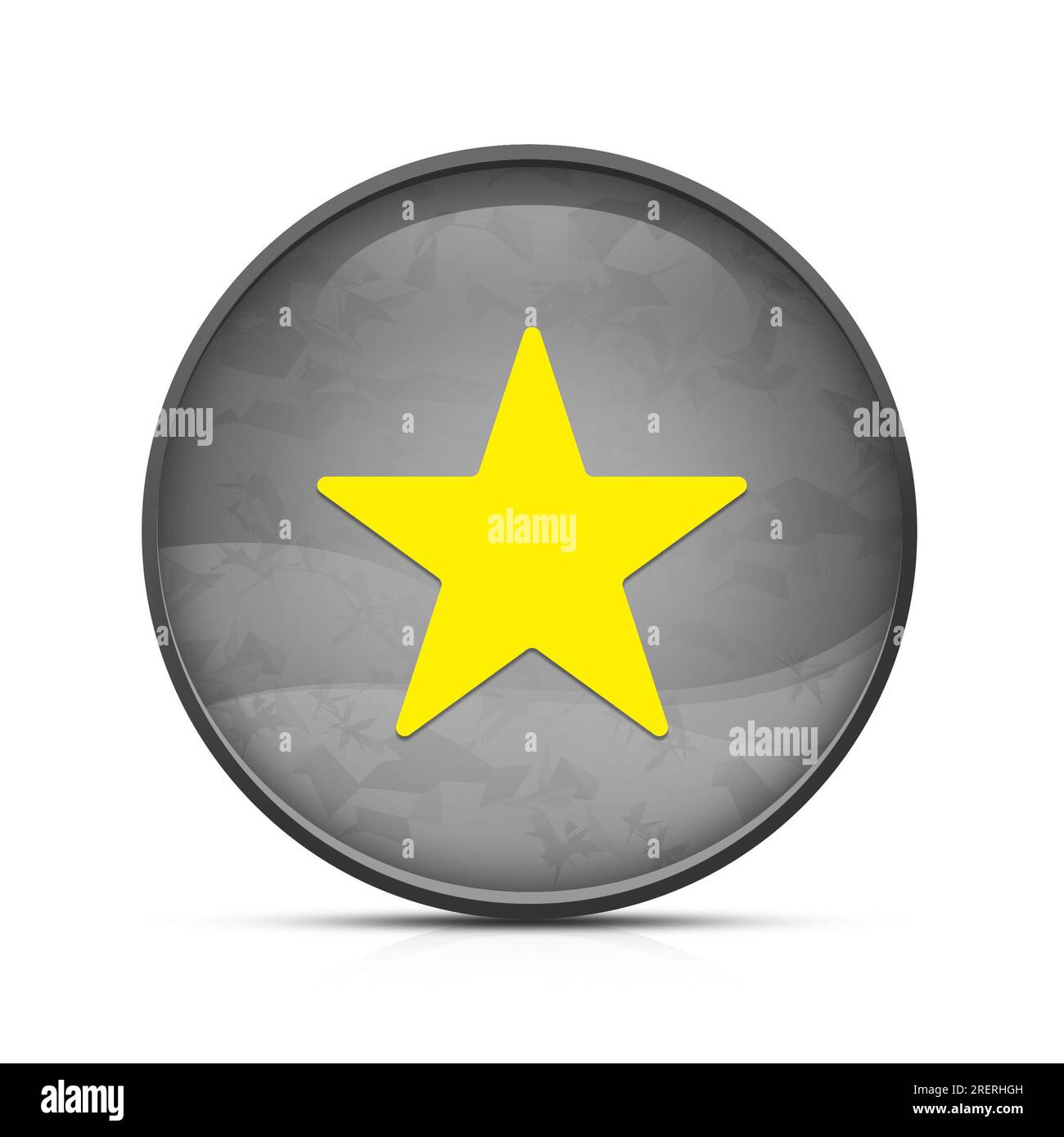 Icône étoile sur bouton rond noir splash chic Banque D'Images