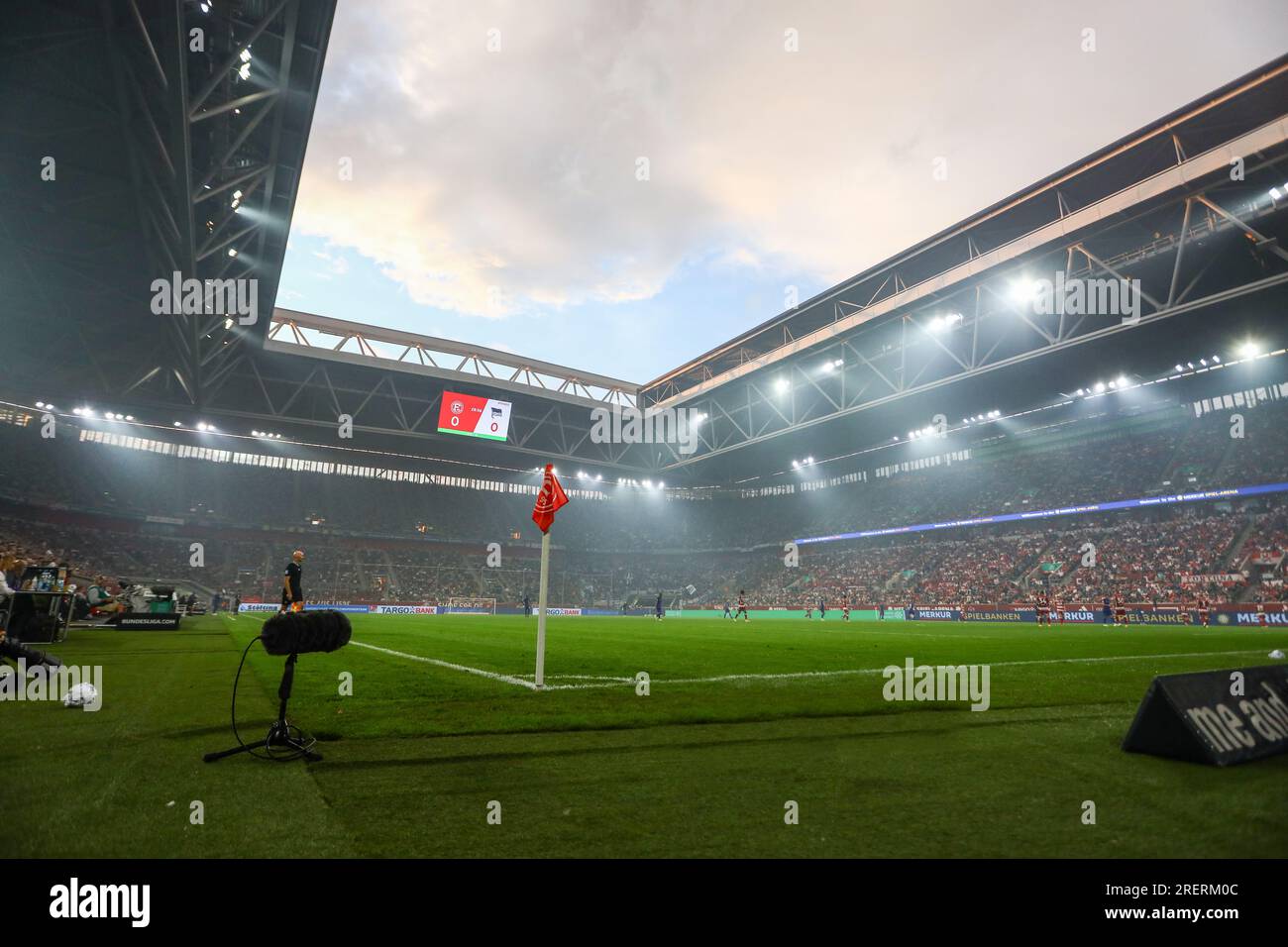 Düsseldorf, Allemagne, 29.07.2023. Fortuna Duesseldorf vs Hertha BSC, football, 2. Bundesliga, 1. Journée, saison 2023/2024. LES RÈGLEMENTS DU MERKUR SPIEL-ARENA DFL INTERDISENT TOUTE UTILISATION DE PHOTOGRAPHIES COMME SÉQUENCES D’IMAGES ET/OU QUASI-VIDÉO. Crédit : newsNRW / Alamy Live News Banque D'Images