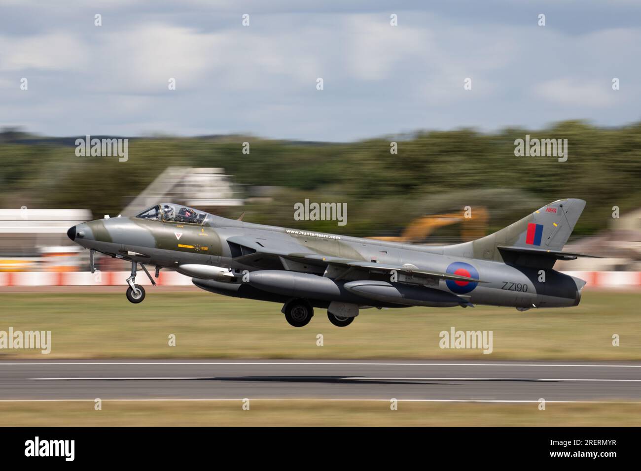 Hawker Hunter quitte le Royal International Air Tattoo 2023 Banque D'Images
