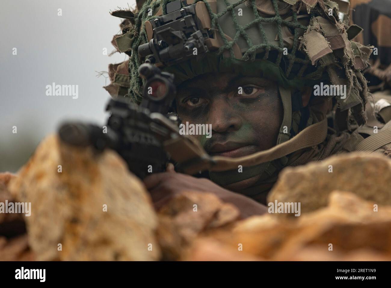 Townsville, Australie. 26 juillet 2023. Un soldat australien avec le ...