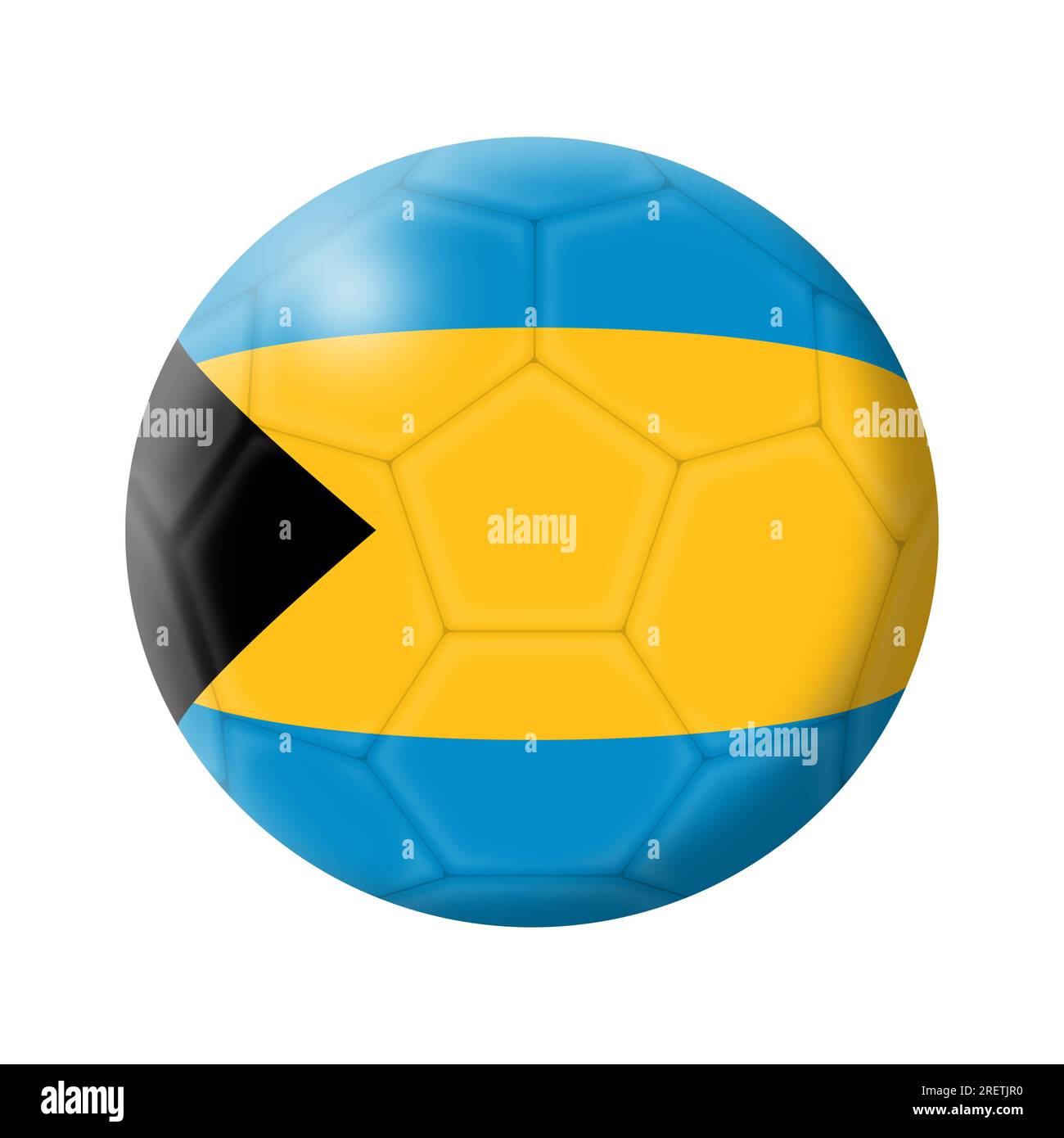 Bahamas football ballon de football illustration 3d avec chemin de découpage Banque D'Images