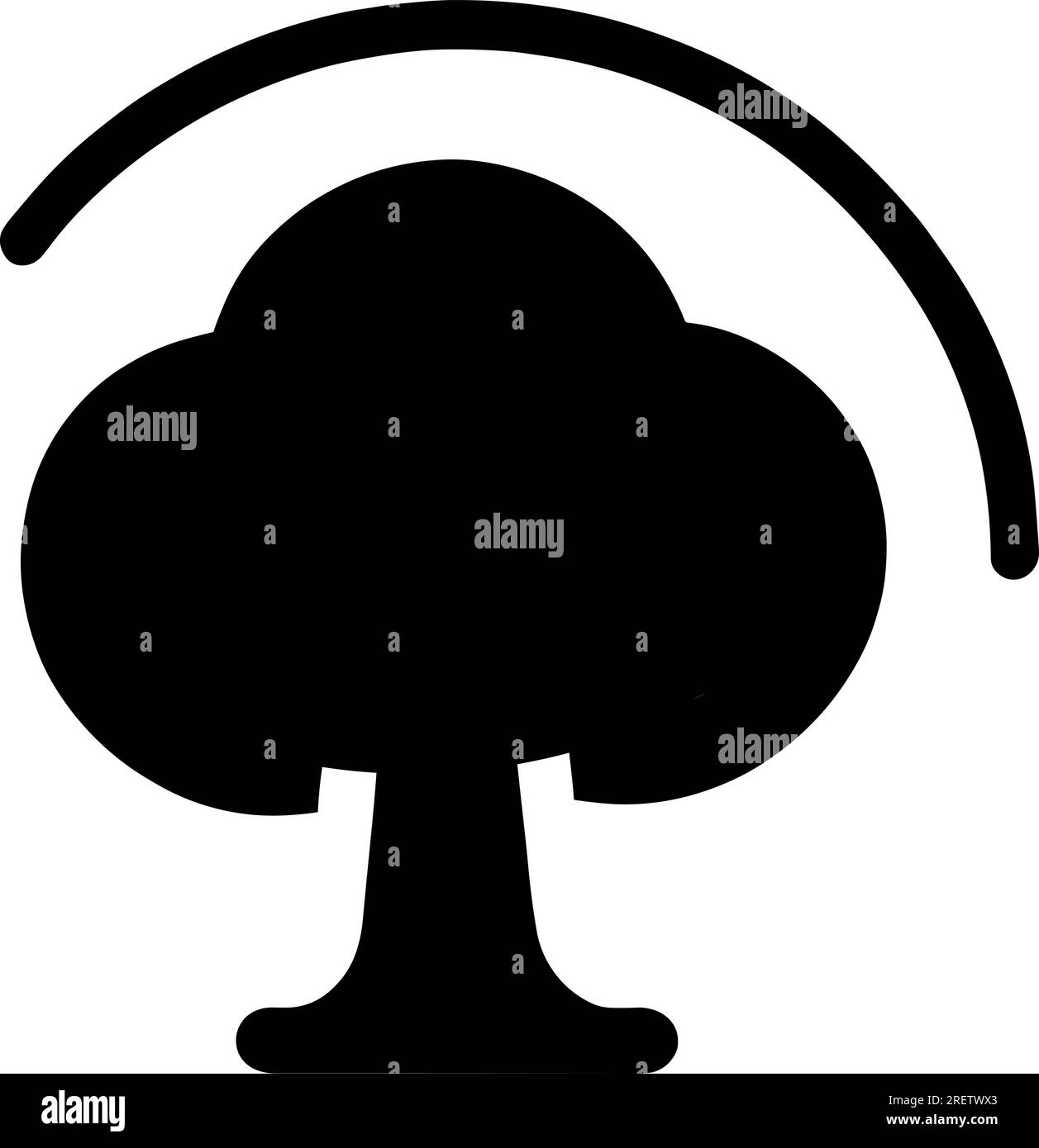 silhouette d'arbre, icône d'arbre, illustration de vecteur d'arbre, nature, forêt, plein air, environnement, écologie, feuillage, Illustration de Vecteur