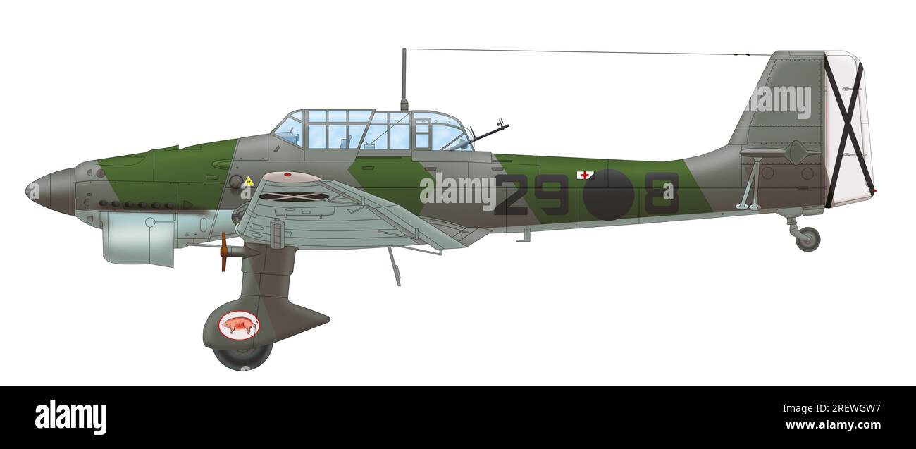 Junkers Ju 87B-1 (29○8) de la Stuka Kette de la Légion Condor, janvier 1939 Banque D'Images