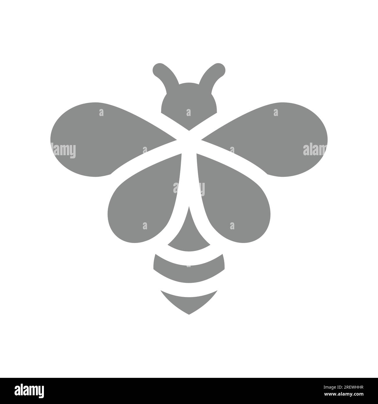 Icône de vecteur noir abeille de miel. Symbole de remplissage simple abeille. Illustration de Vecteur