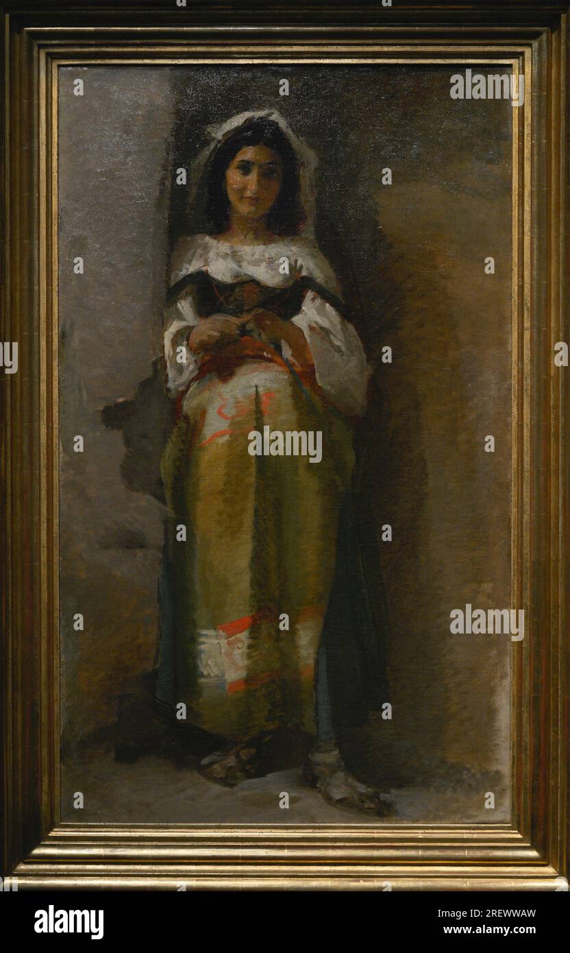 Eduardo Rosales Gallinas (1836-1873) Peintre espagnol. Ciocciara, ca. 1862. Huile sur toile, 125 x 75 cm. Musée du Prado. Madrid. Espagne. Banque D'Images