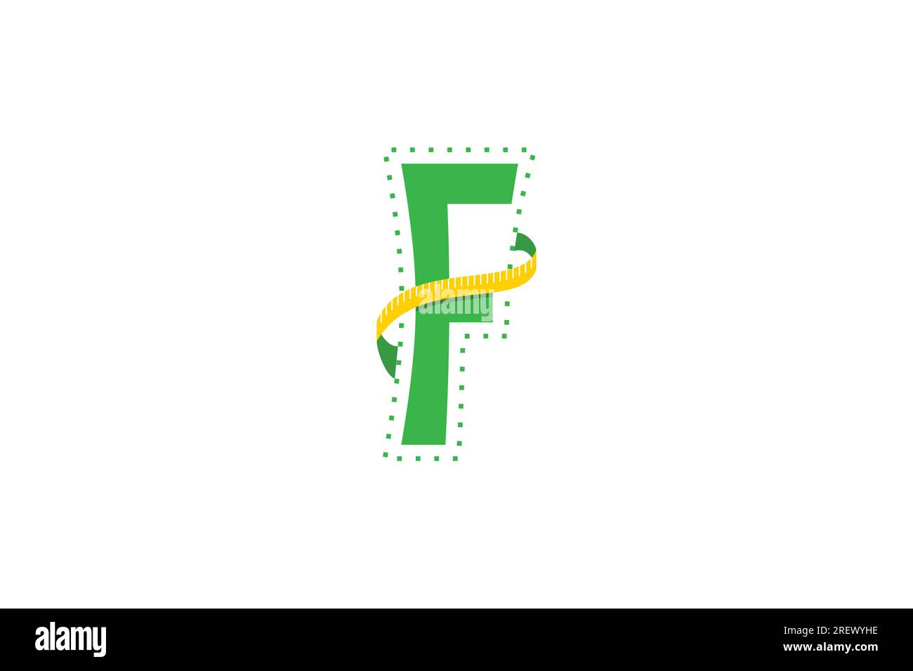 Logo de perte de poids lettre F. Illustration de Vecteur