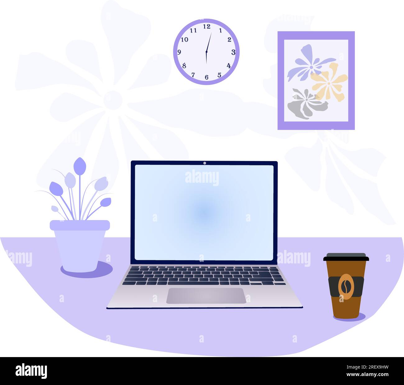 Le concept de visioconférence, de formation, de communication vidéo en ligne avec collègues, amis, étudiants à la maison ou au bureau. Télétravail. Illustration de Vecteur