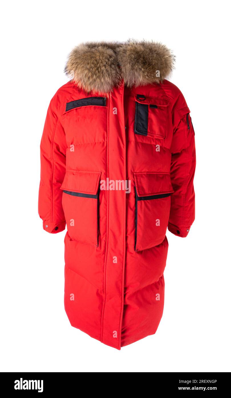 veste en duvet isolée sur fond blanc Banque D'Images