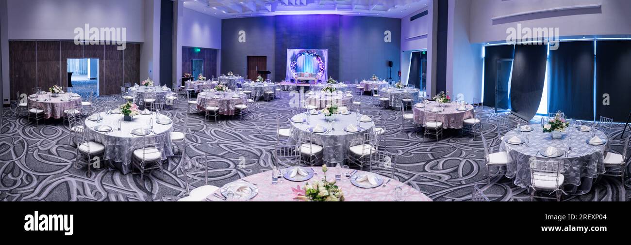 Décorations de mariage kenyanes Configuration Design Indoors Evénements à l'hôtel de marque Nairobi City County Kenya East Africa Antony Trivet Weddings Banque D'Images