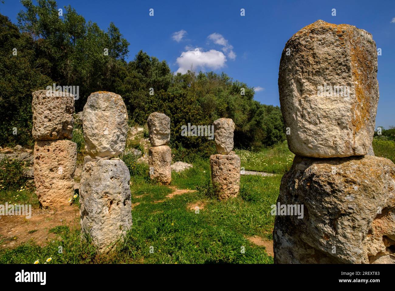 Son Corró, site archéologique, daté de l'ère post-layotique (s.V-II A.c), Costitx, île de Majorque, îles Baléares, espagne Banque D'Images