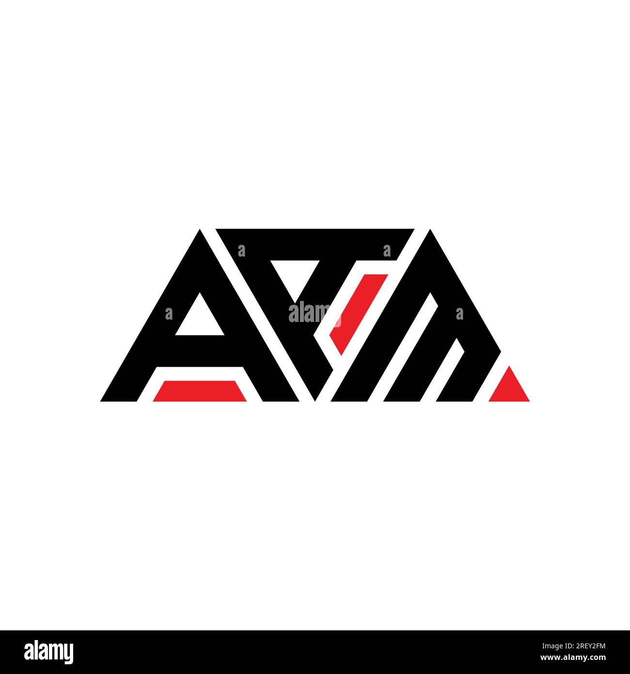 Logo de lettre triangle AAM avec forme de triangle. Monogramme de logo triangle AAM. Modèle de logo vecteur triangle AAM avec couleur rouge. AAM triangul Illustration de Vecteur