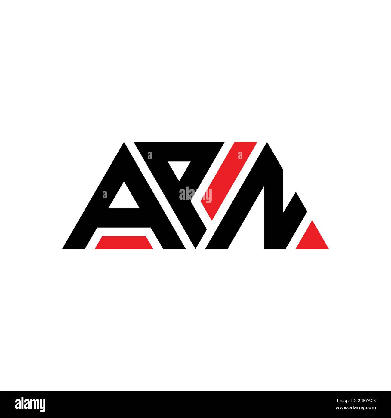 Logo lettre triangle APN avec forme de triangle. Monogramme de logo triangle APN. Modèle de logo vecteur triangle APN avec couleur rouge. APN triangul Illustration de Vecteur