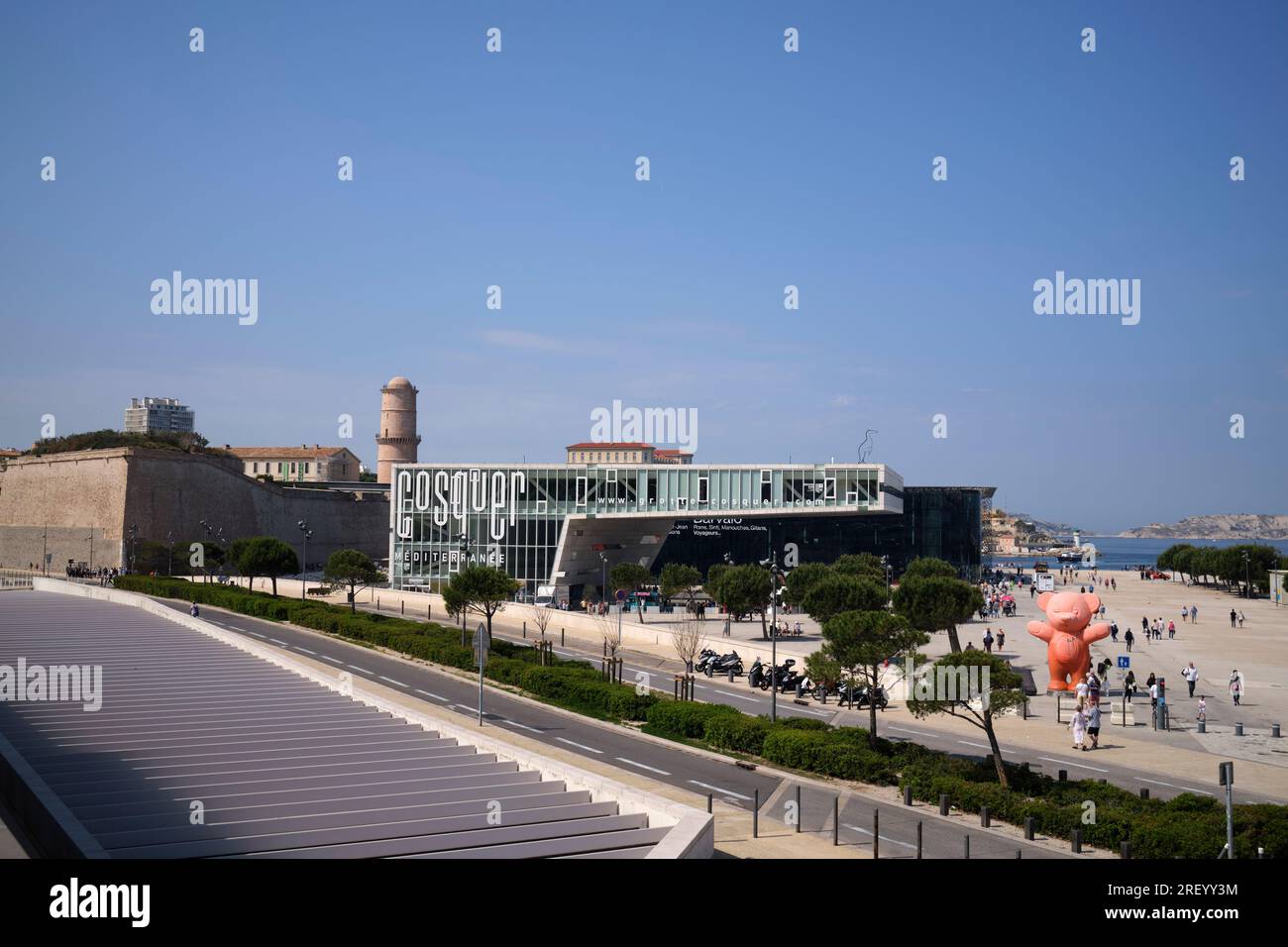 Vue sur Villa Mediterranee Marseille France Banque D'Images