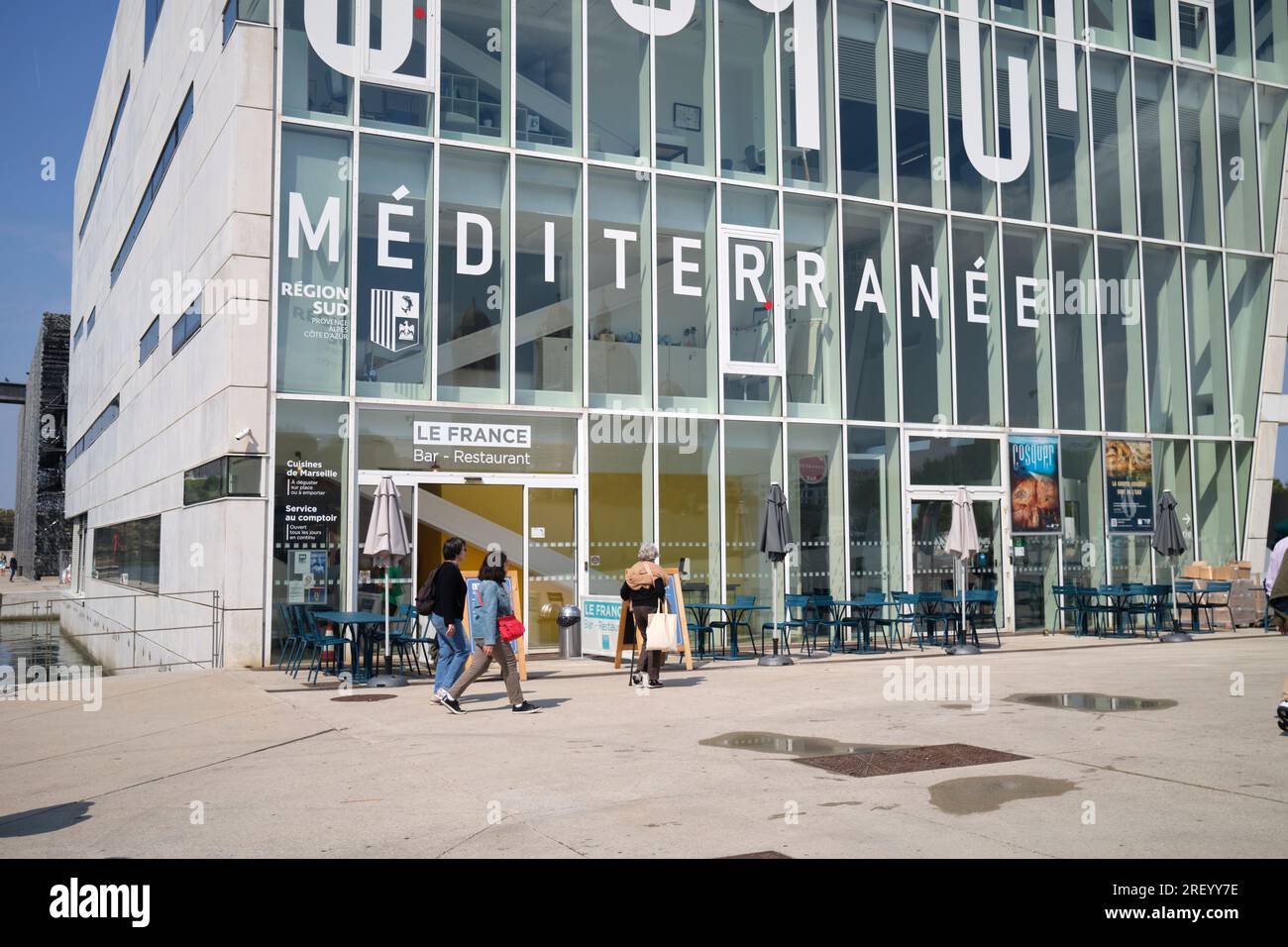 Villa Mediterranee Marseille France Banque D'Images