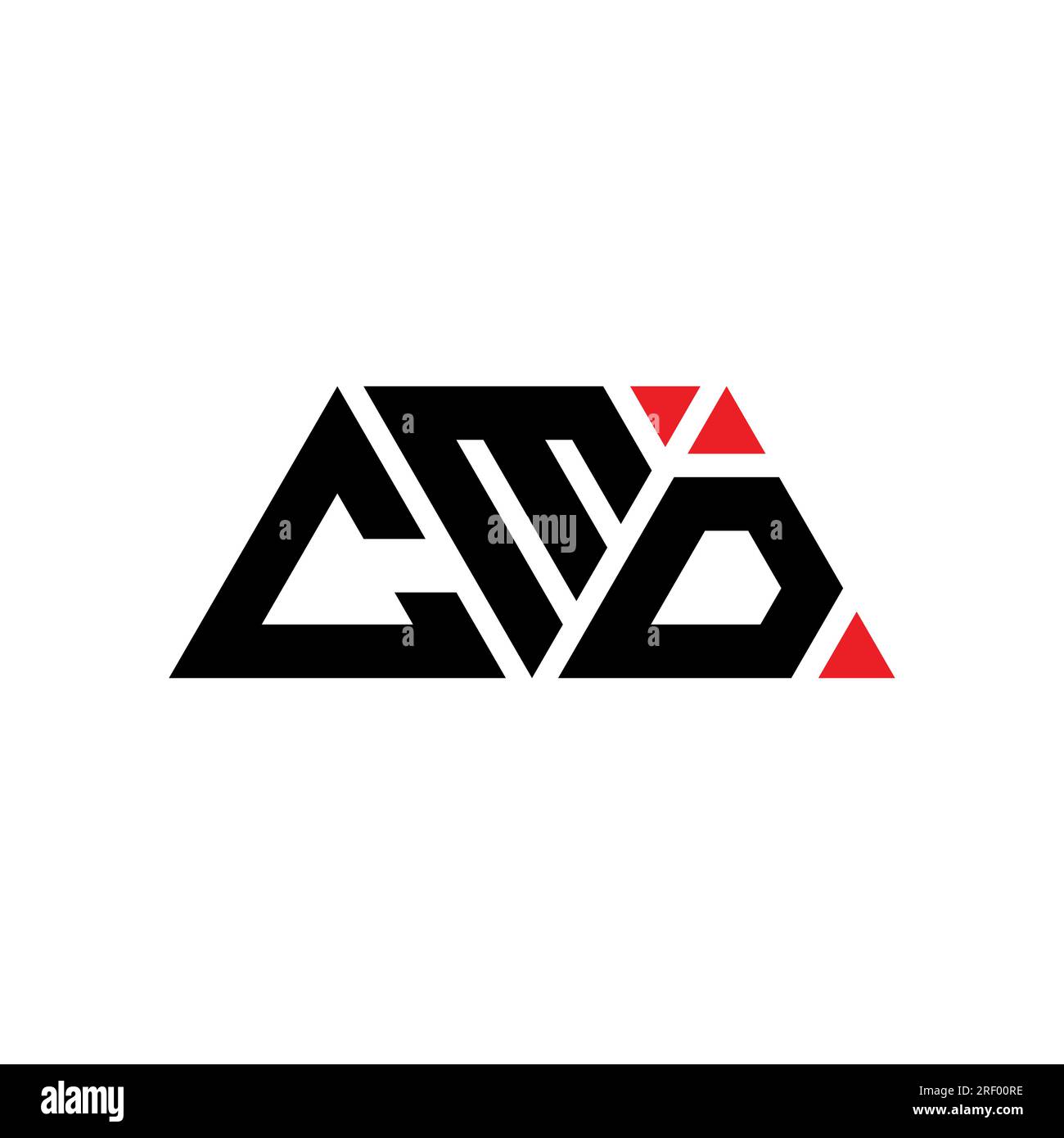 Design de logo de lettre triangle CMD avec forme de triangle. Monogramme de conception de logo triangle CMD. Modèle de logo vecteur triangle CMD avec la couleur rouge. CMD triangul Illustration de Vecteur