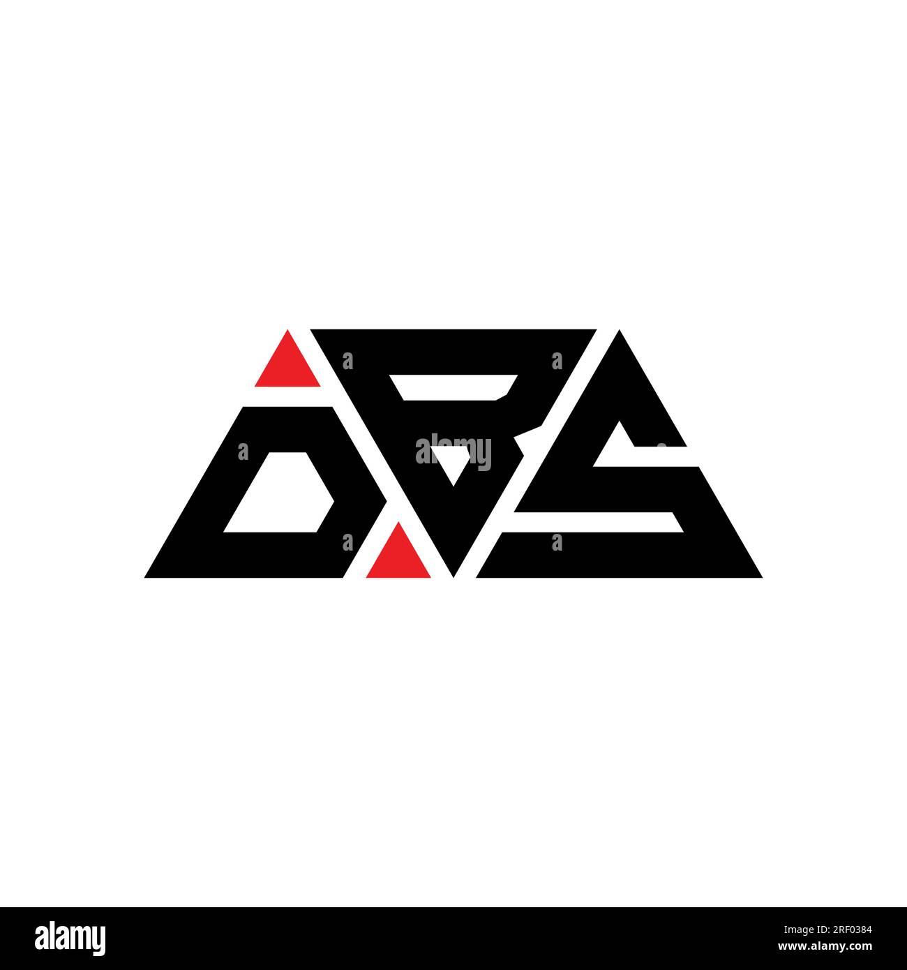 Logo DBS avec lettre triangle en forme de triangle. Monogramme de logo triangle DBS. Modèle de logo vecteur triangle DBS avec couleur rouge. DBS triangul Illustration de Vecteur