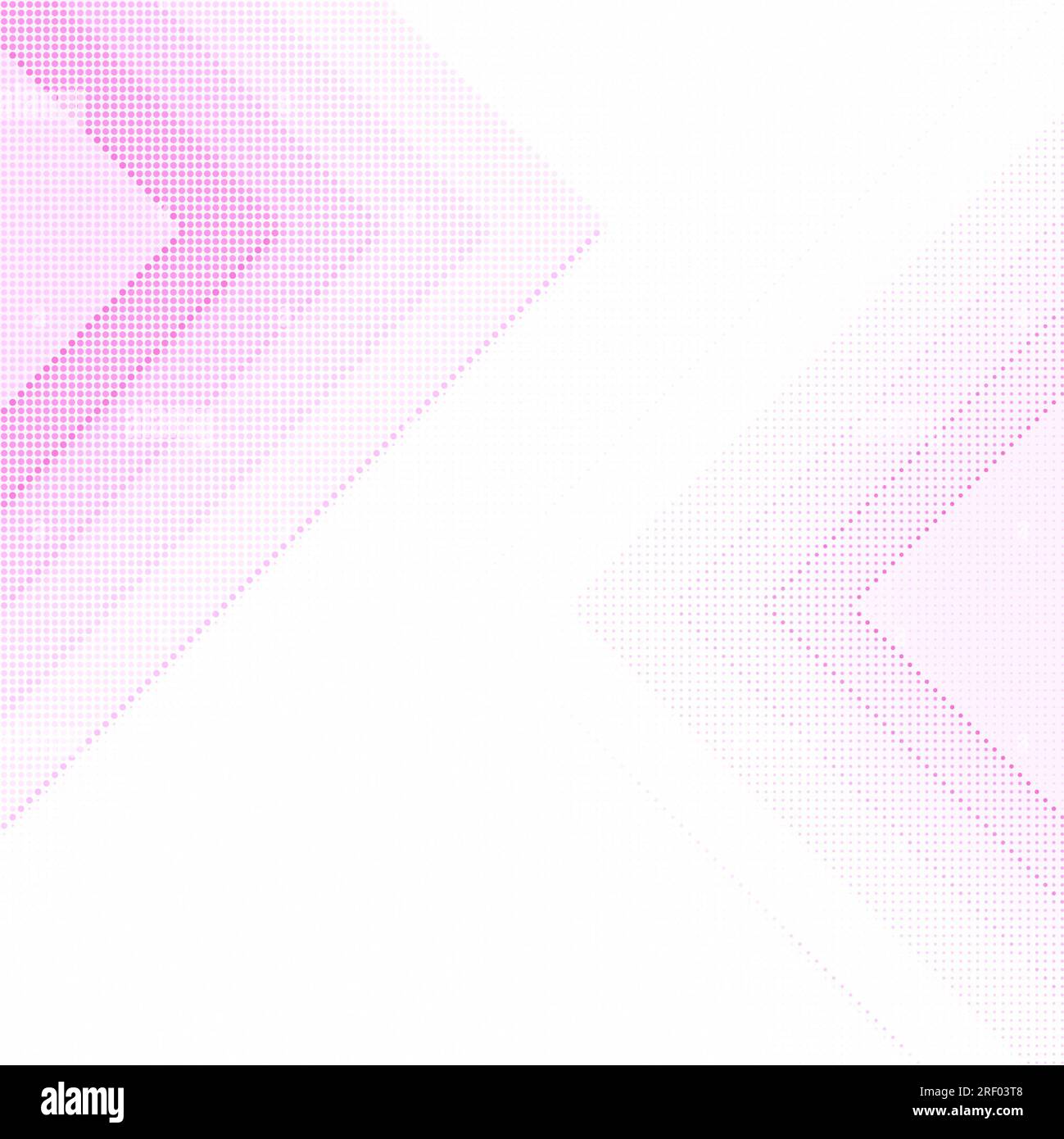 Deux motifs de demi-teinte roses abstraits sur blanc avec espace de copie. Fond pointillé pour modèle, brochure, carte de visite, page Web, etc Banque D'Images
