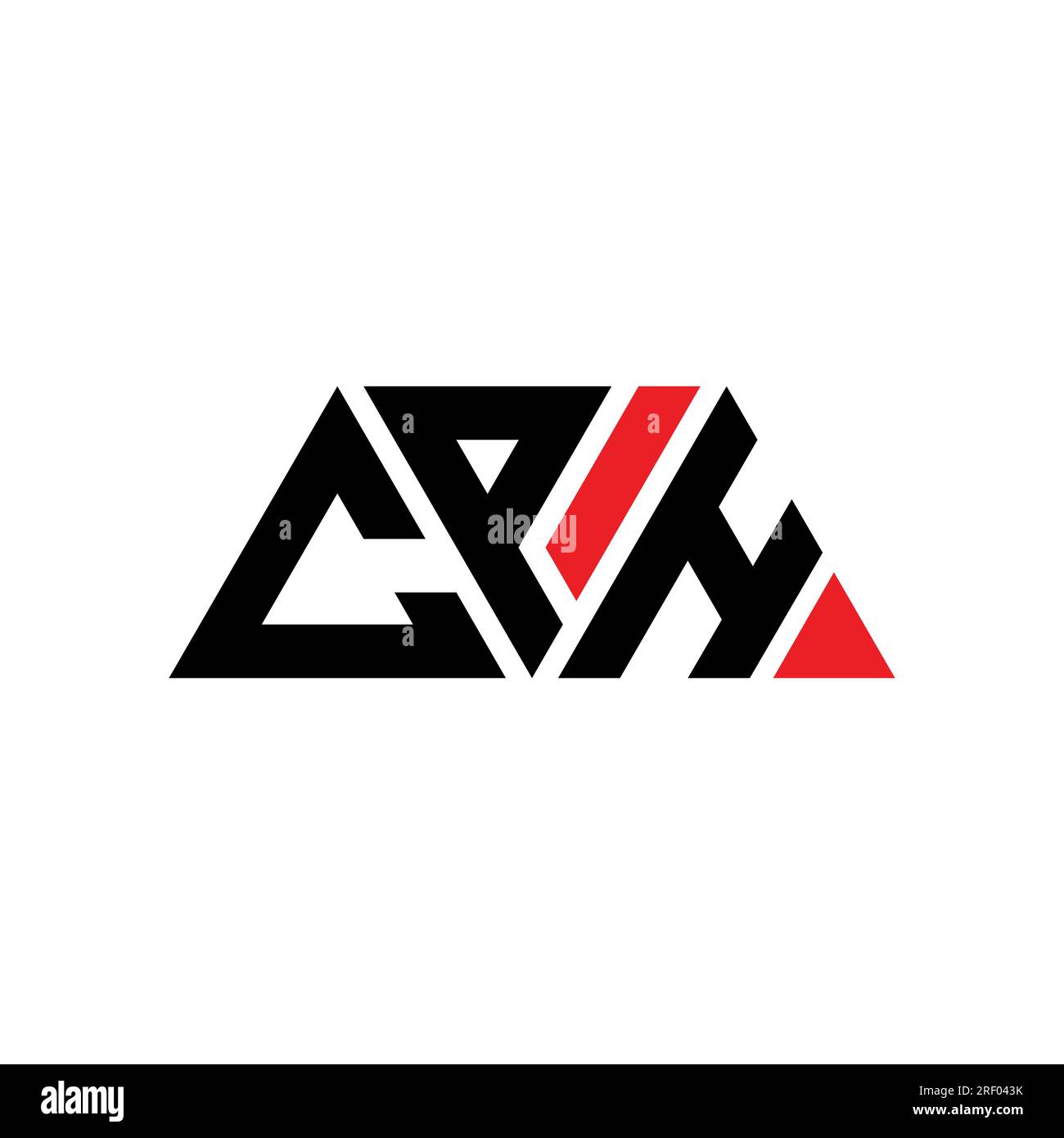 Logo de lettre triangle CPH avec forme de triangle. Monogramme de logo triangle CPH. Modèle de logo vecteur triangle CPH avec couleur rouge. CPH triangul Illustration de Vecteur