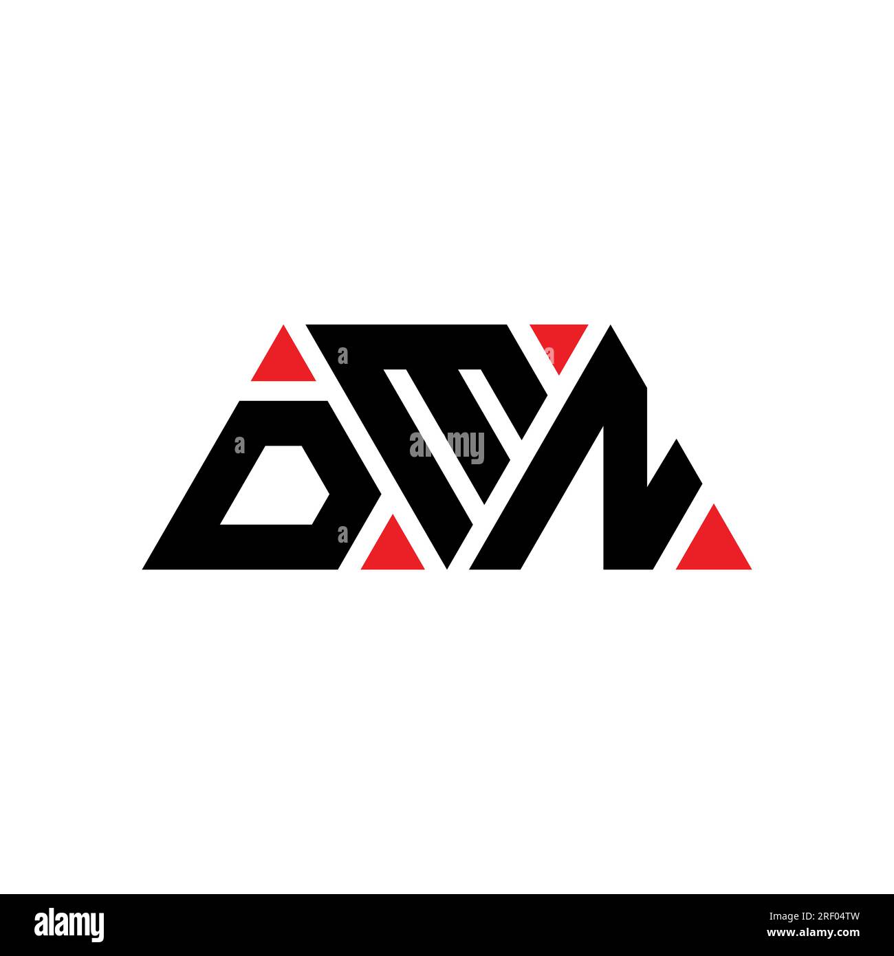 Logo de lettre triangle DMN avec forme de triangle. Monogramme de logo  triangle DMN. Modèle de logo vecteur triangle DMN avec couleur rouge. DMN  triangul Image Vectorielle Stock - Alamy