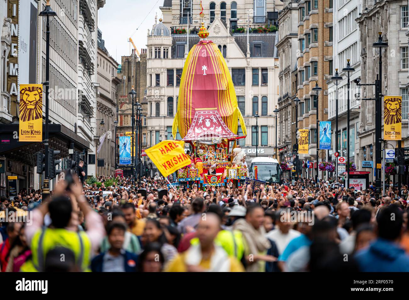 London Rathayatra, festival chariot dans le centre de Londres Banque D'Images