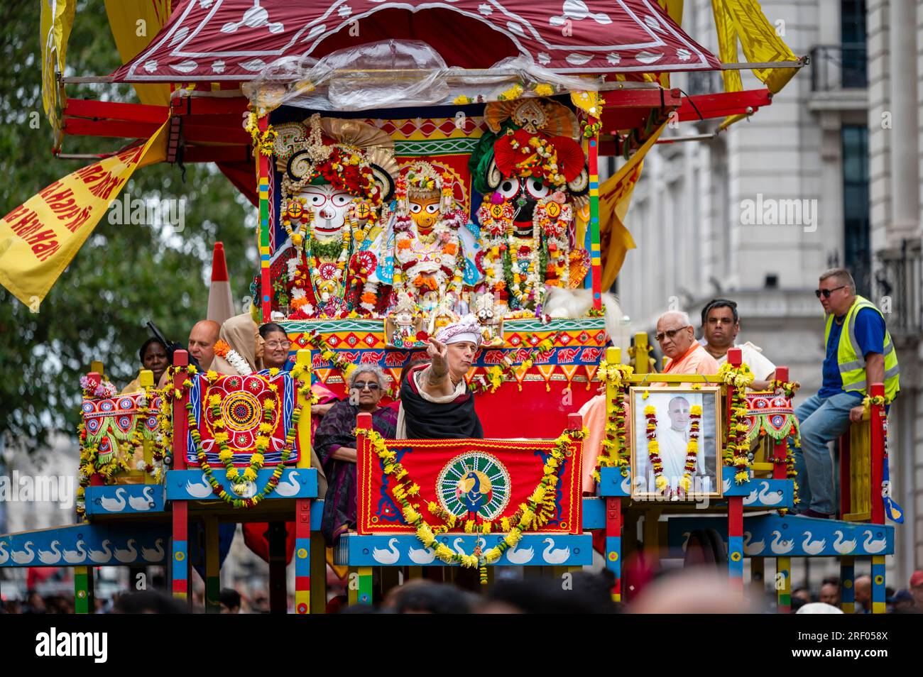 London Rathayatra, festival chariot dans le centre de Londres Banque D'Images