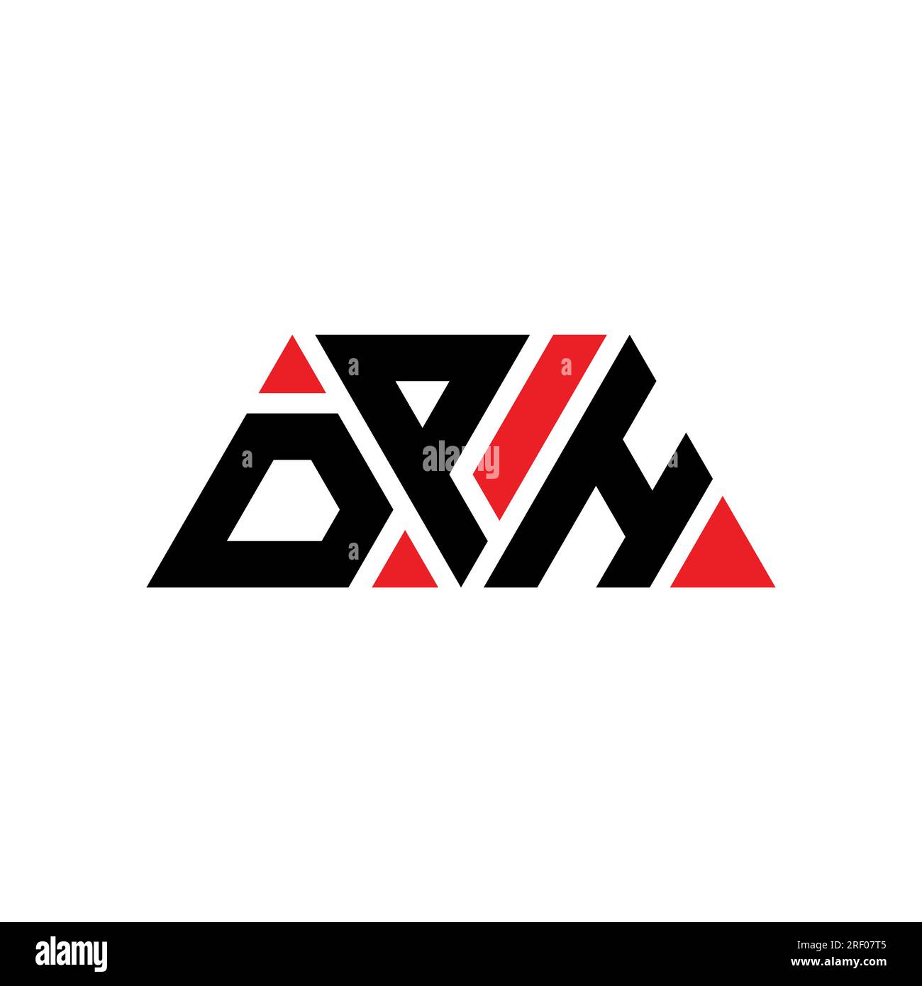 Logo lettre triangle DPH en forme de triangle. Monogramme de logo triangle DPH. Modèle de logo vecteur triangle DPH avec couleur rouge. DPH triangul Illustration de Vecteur