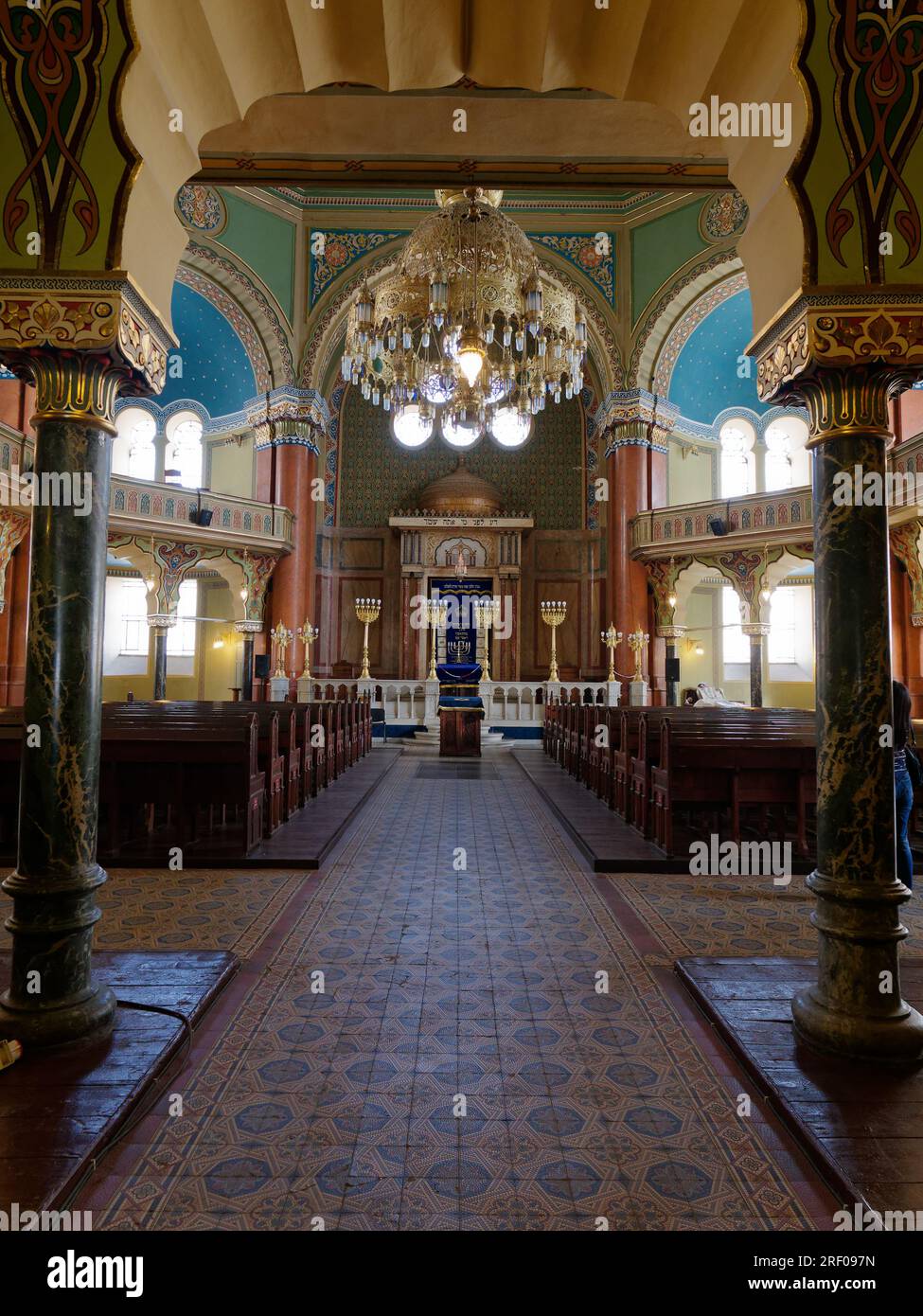 Intérieur de la synagogue de Sofia dans la ville de Sofia, Bulgarie, 30 juillet 2023 Banque D'Images