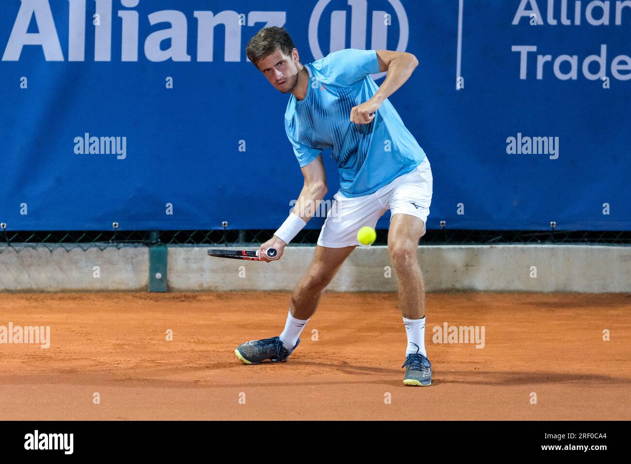 Vérone, Italie. 30 juillet 2023. Vit Kopriva en action lors de la finale de Internazionali di Verona - ATP Challenger 100 tournoi de tennis au Circolo tennis Scaligero à Vérone le 30 juillet 2023, Vérone Italie. Crédit : Live Media Publishing Group/Alamy Live News Banque D'Images