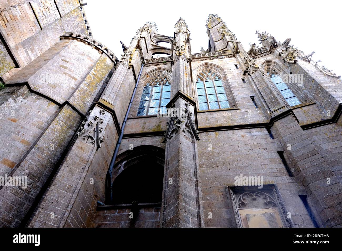 Extérieur du Mont Saint Michel en Normandie France Banque D'Images