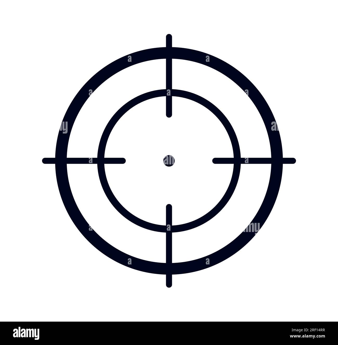 Viseur réticulaire et symbole de ciblage mise au point et de chasse icône d'illustration vectorielle Illustration de Vecteur