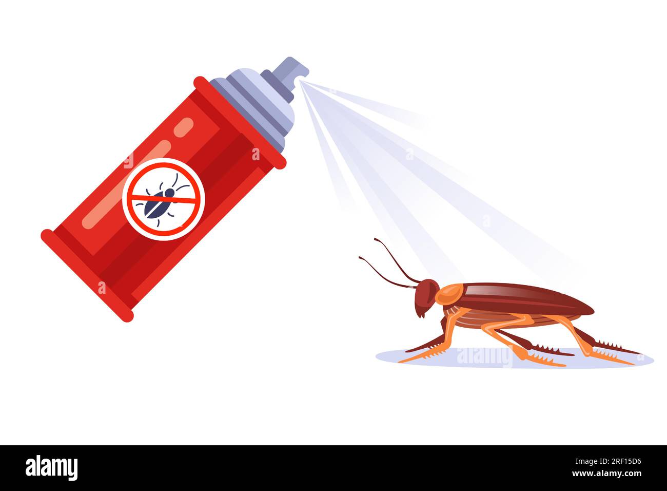 pulvériser pour tuer les insectes. illustration vectorielle plate. Illustration de Vecteur