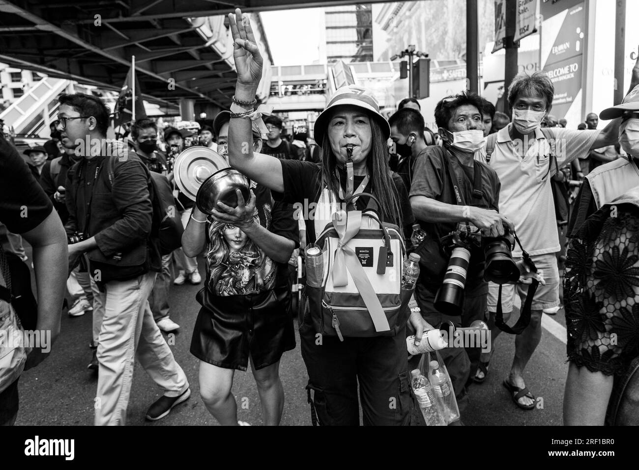 Manifestations politiques à Bangkok Banque D'Images