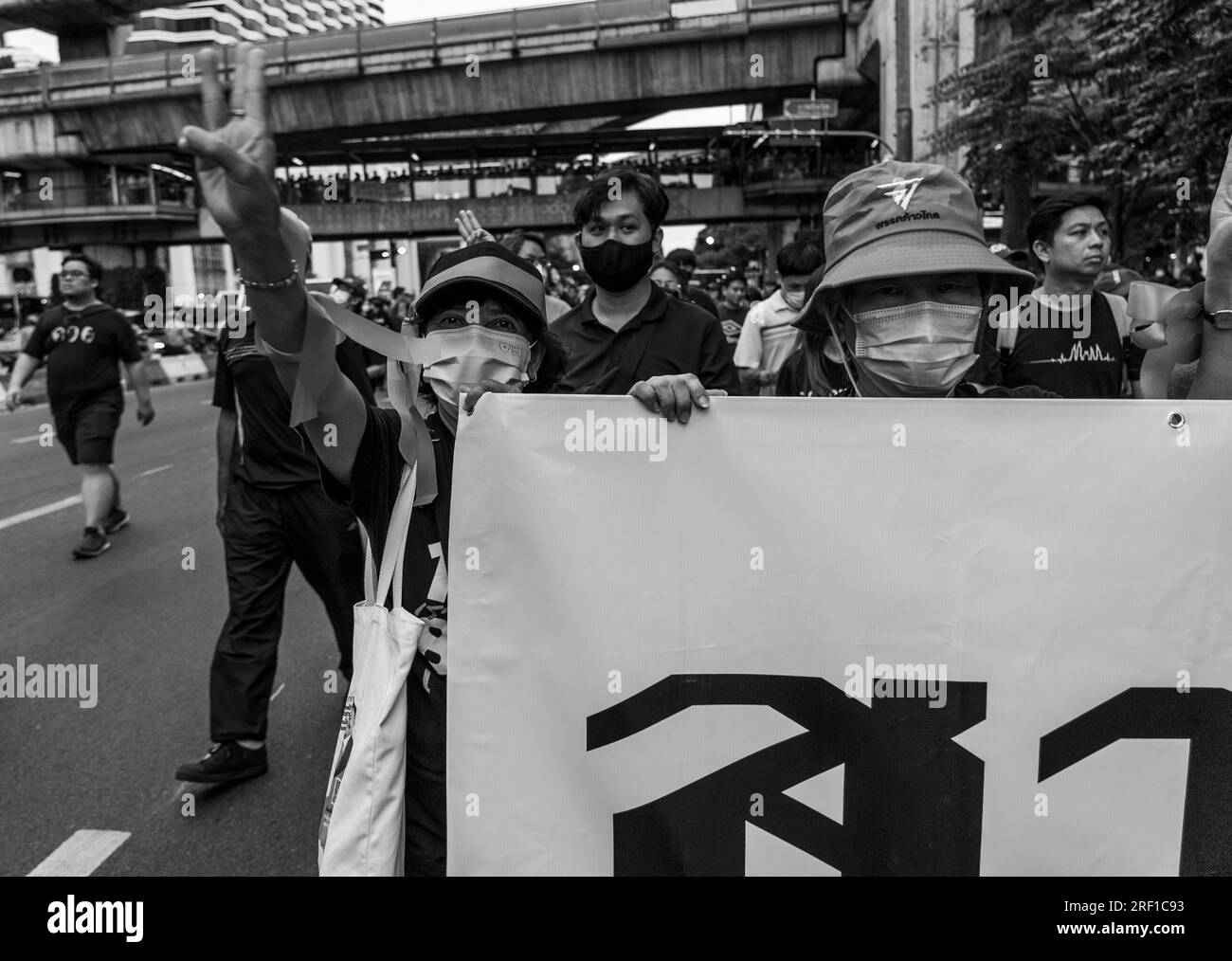 Manifestations politiques à Bangkok Banque D'Images