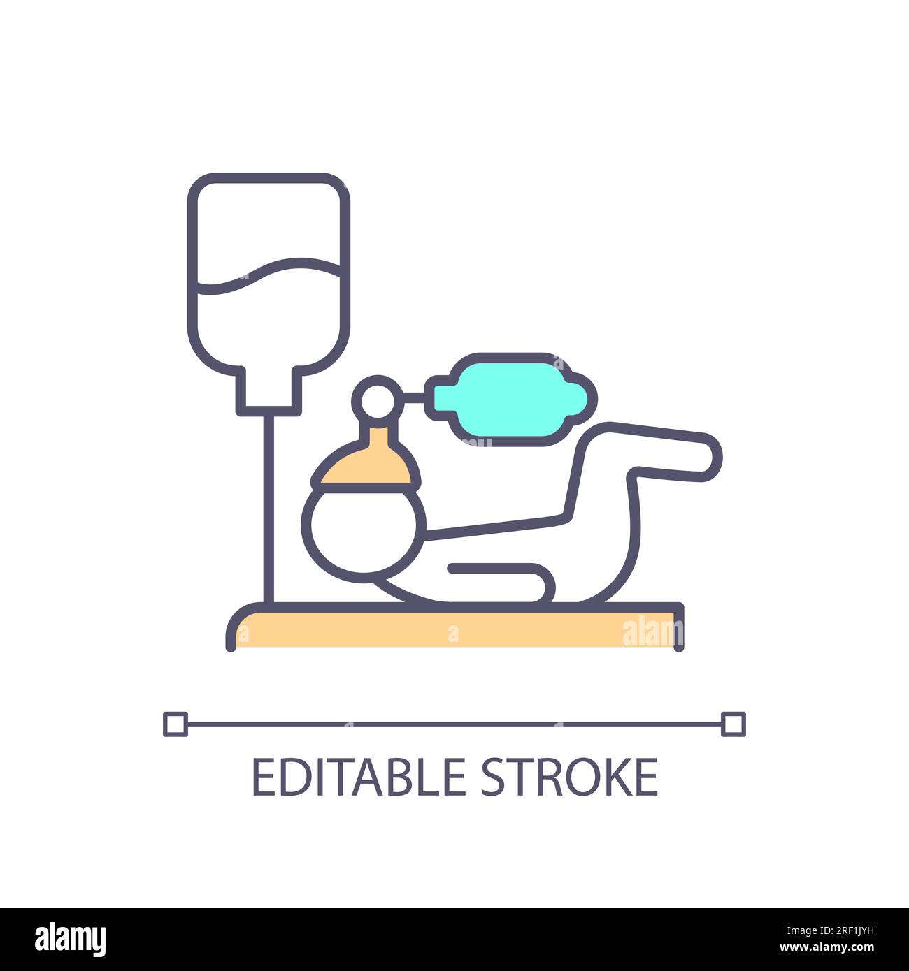 Icône couleur RVB chirurgie pédiatrique Illustration de Vecteur