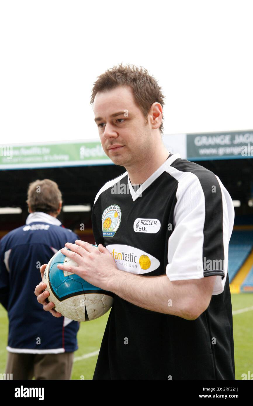 L'acteur britannique Danny Dyer lors d'un match caritatif à Selhurst Park South London Banque D'Images