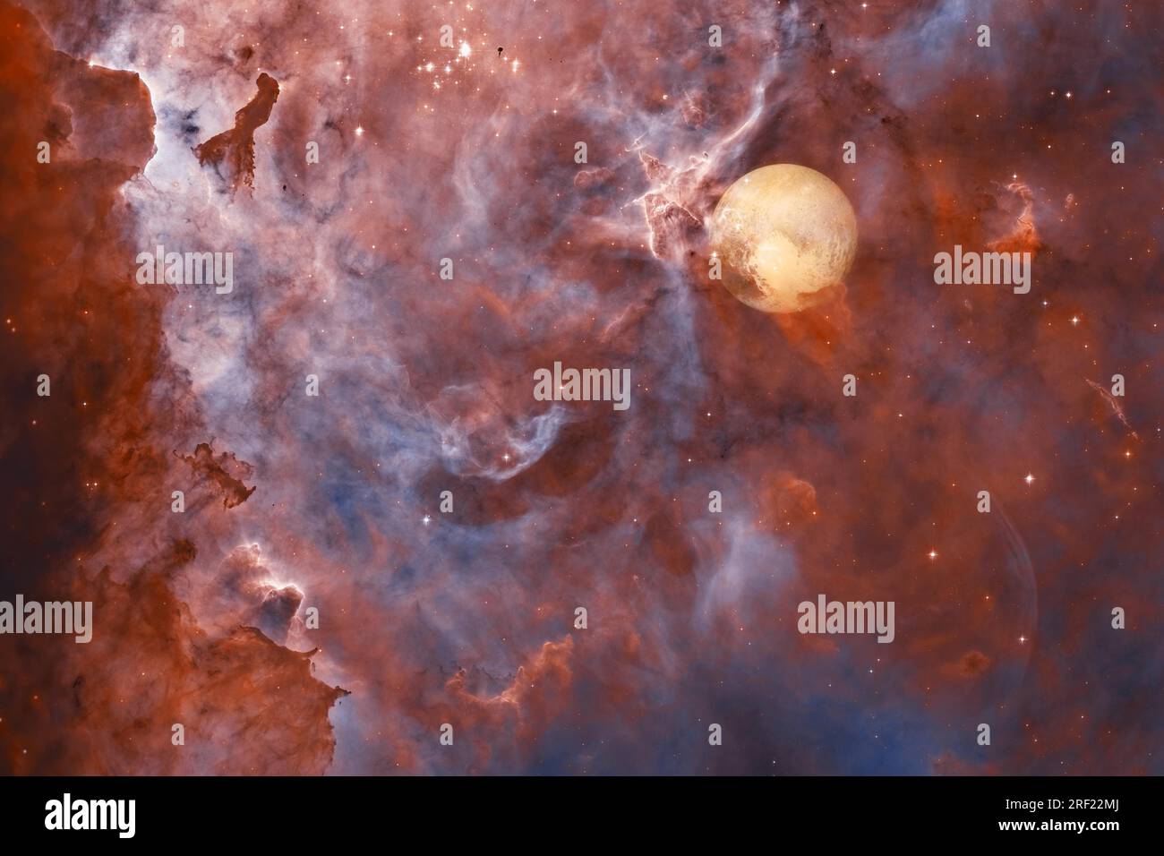 Pluton. Des planètes de qualité impressionnante du système solaire. Éléments de cette image fournie par la NASA Banque D'Images