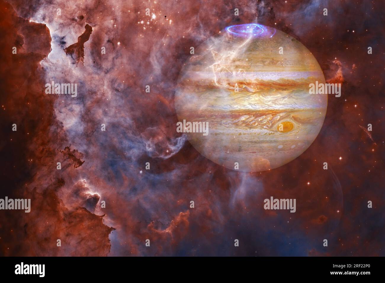 Jupiter. Des planètes de qualité impressionnante du système solaire. Éléments de cette image fournie par la NASA Banque D'Images