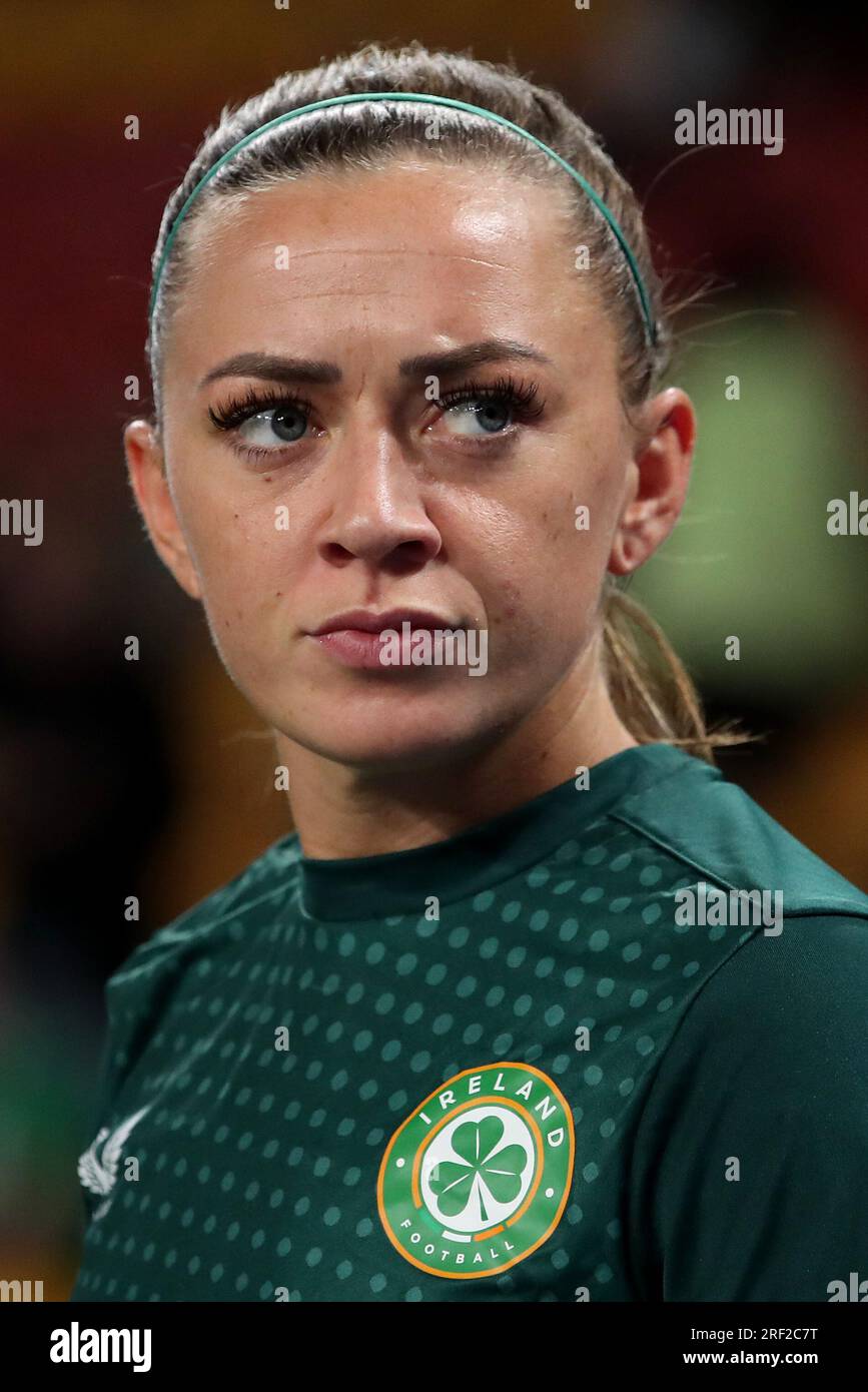 Brisbane, Australie. 31 juillet 2023. Katie McCabe, de l'Irlande, regarde avant le match du groupe B féminin de la coupe du monde féminine de la FIFA 2023 Irlande femmes vs Nigeria femmes au Suncorp Stadium, Brisbane, Australie, 31 juillet 2023 (photo de Patrick Hoelscher/News Images) à Brisbane, Australie le 7/31/2023. (Photo de Patrick Hoelscher/News Images/Sipa USA) crédit : SIPA USA/Alamy Live News Banque D'Images