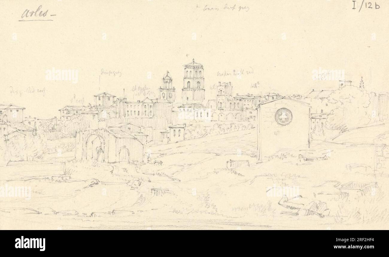 Arles, France entre 1802 et 1804 par Robert Smirke Banque D'Images