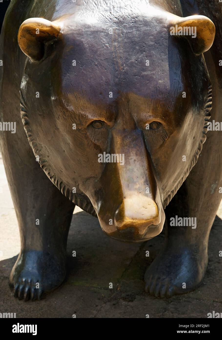 Sculpture Baer sur la bourse, portrait, Allemagne, Hesse, Francfort-sur-le-main Banque D'Images