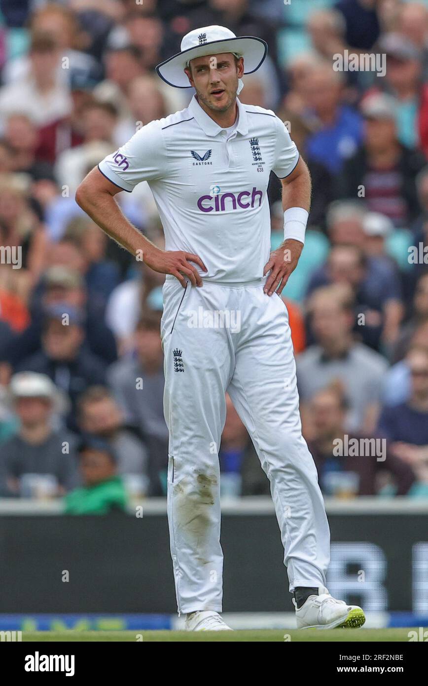 Londres, Royaume-Uni. 31 juillet 2023. Stuart Broad d'Angleterre pendant la LV= Insurance Ashes Cinquième série d'essais jour cinq Angleterre contre Australie au Kia Oval, Londres, Royaume-Uni, 31 juillet 2023 (photo de Mark Cosgrove/News Images) dans, le 7/31/2023. (Photo de Mark Cosgrove/News Images/Sipa USA) crédit : SIPA USA/Alamy Live News Banque D'Images