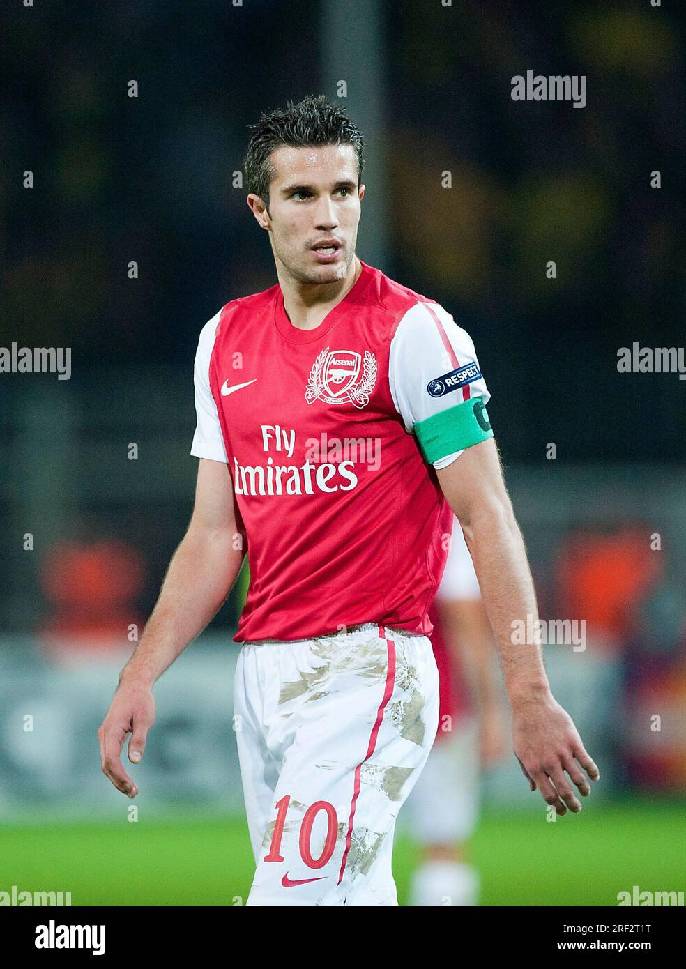 Maillot Arsenal 08/09 Extérieur Signé Robin Van Persie - Original - Épreuve Exacte