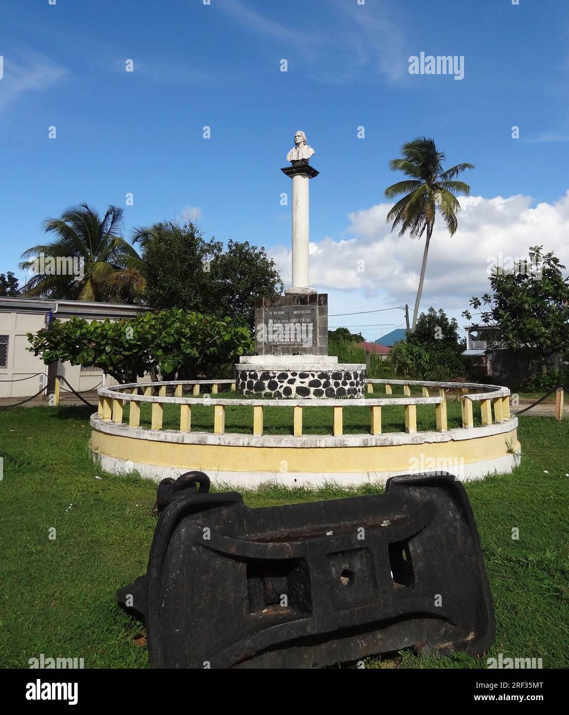 Monument à Christophe Colomb, la Guadeloupe (Caraïbes, France) Banque D'Images