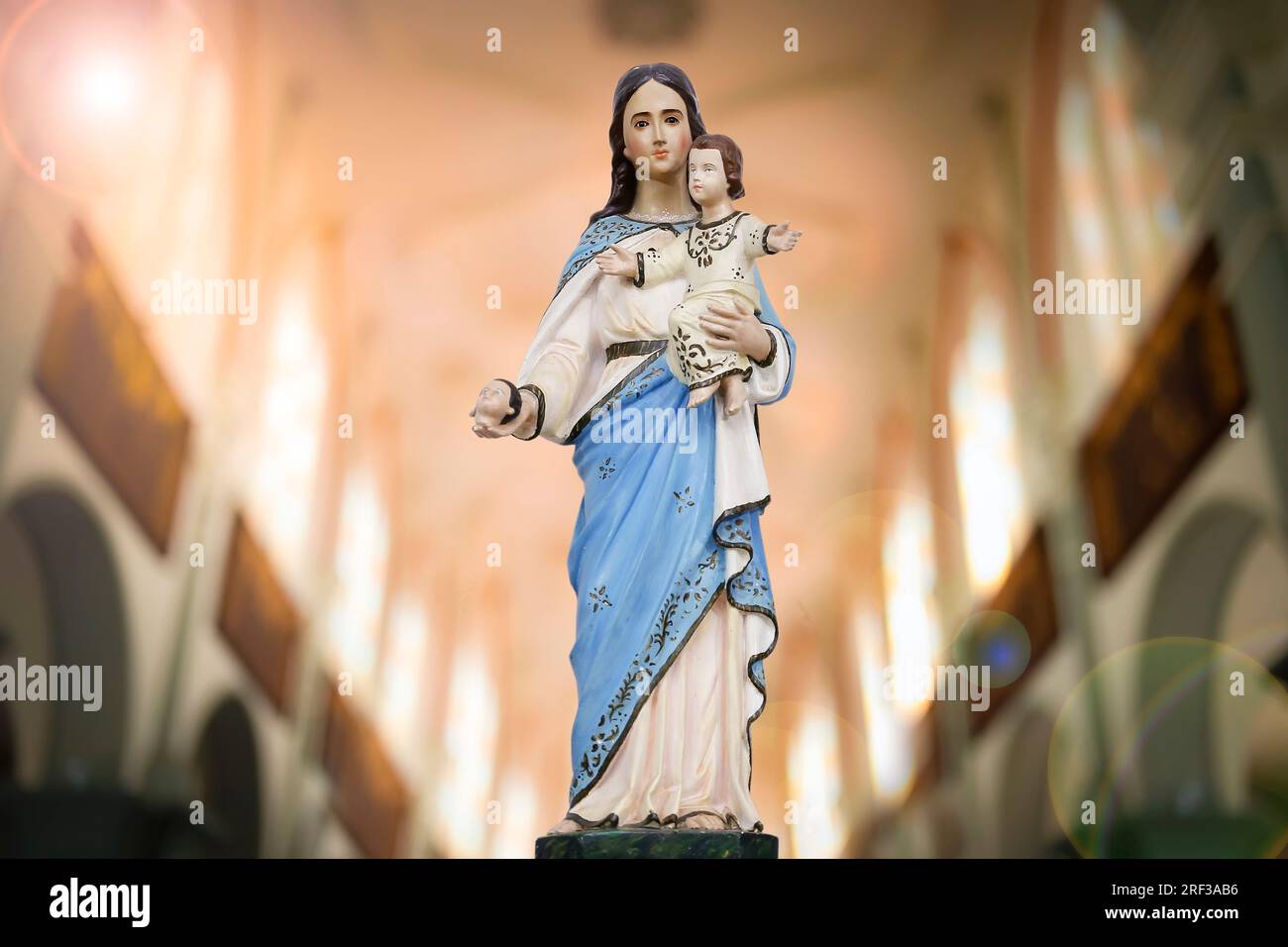 Statue de l'image de notre-Dame de la tête, 'Nossa Senhora da Cabeca' Banque D'Images