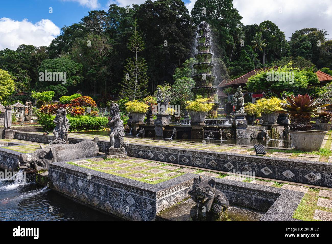 Tirta Gangga, un ancien palais royal dans l'est de Bali, Indonésie Banque D'Images