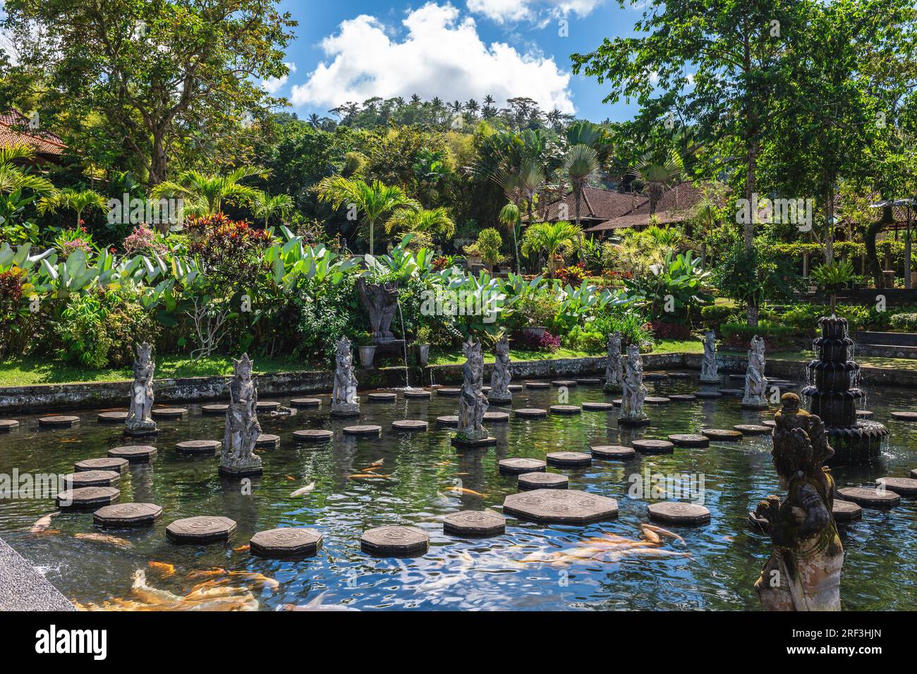 Tirta Gangga, un ancien palais royal dans l'est de Bali, Indonésie Banque D'Images