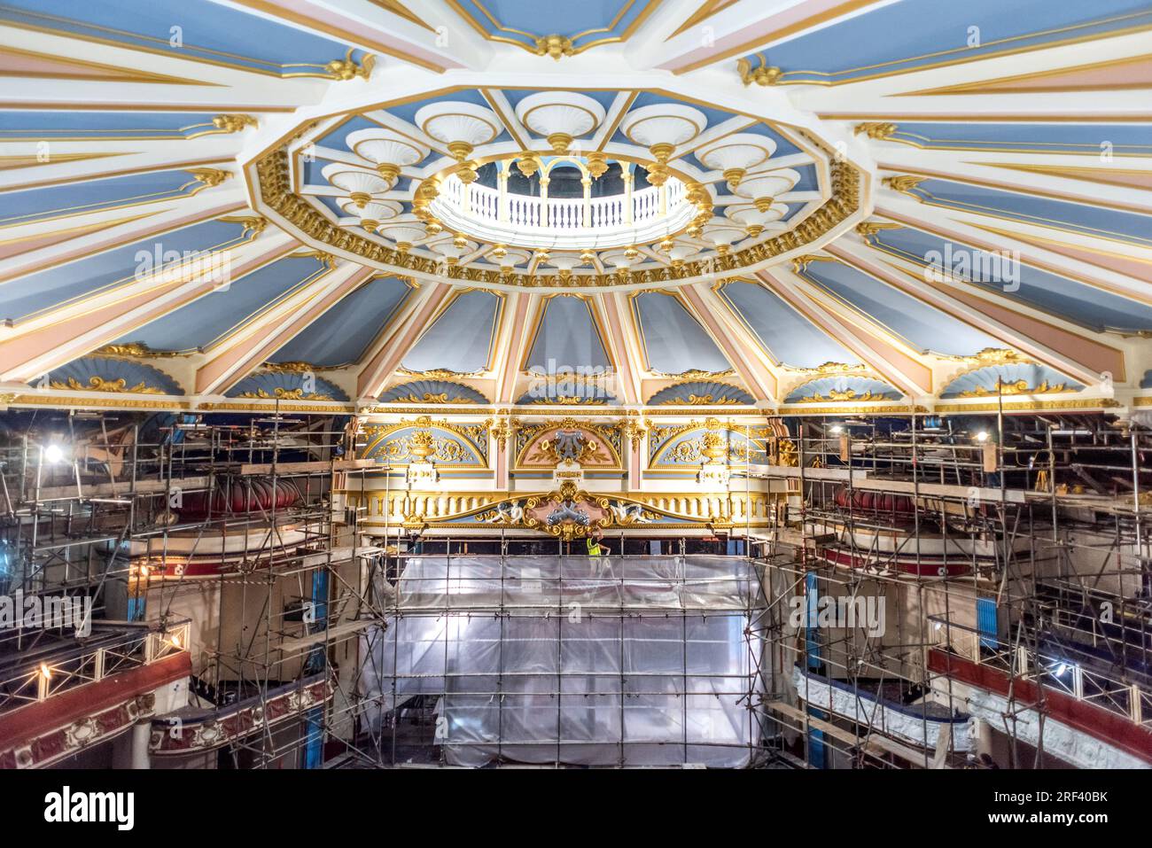 Brighton, 21 juillet 2023 : restauration de l'intérieur de l'Hippodrome Theatre historique de Brighton Banque D'Images